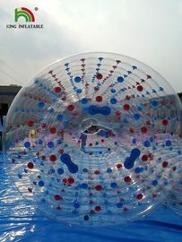 1.0mm Transparan PVC Inflatable Air Toy / Roller Dengan Multicolor Dots