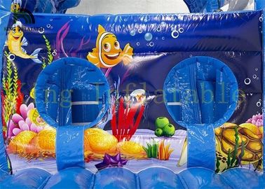 Dunia Laut Berwarna-warni Anak-anak Mainan Dalam Ruangan Tiup Kendala dengan Bahan PVC Tahan Api