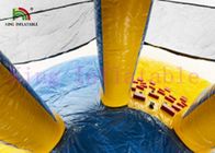 PVC Colorful Blow Up Carousel Dry Slide Tower Slide Dengan Climbing Wall Untuk Anak-Anak