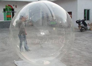 Jelas Transparan PVC 2m Dia Inflatable Aqua Ball / Water Ball Dengan YKK Zipper