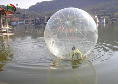 Jelas Transparan PVC 2m Dia Inflatable Aqua Ball / Water Ball Dengan YKK Zipper