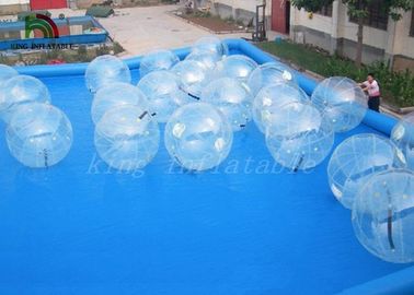 Jelas Transparan PVC 2m Dia Inflatable Aqua Ball / Water Ball Dengan YKK Zipper