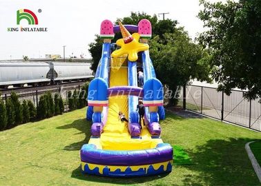 Es Krim Warna-warni Seluncur Air Tiup Jalur Tunggal Tahan Api