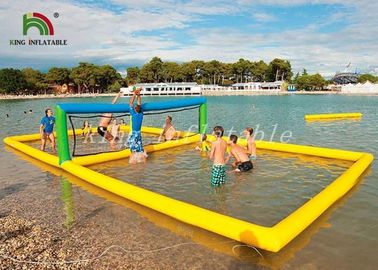 Ukuran Disesuaikan Lapangan Voli Pantai Tiup Kedap Udara Tahan Lama Ukuran 12m (L) * 6m (W) Untuk Anak-Anak Dewasa Bermain