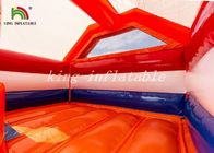 Oranye Inflatable Bouncee House Combo Slide Bright Tulip PVC Backyard Playground