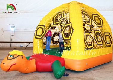 Mini Komersial Rumah Bouncing Arch Tabung Warna Cerah Dengan Model Bersih