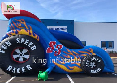 Mobil Gaya Inflatable Bounce Dry Slide Untuk Taman Bermain