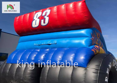 Mobil Gaya Inflatable Bounce Dry Slide Untuk Taman Bermain