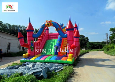 5m Kartun Inflatable Bouncy Castle Dengan Silk Printing Fire - Retardant