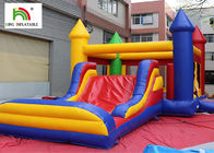 Waterproof Inflatable Bouncy Castle Dengan Slide Untuk Komersial Garansi 1 Tahun