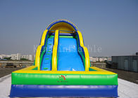 Balita Inflatable Water Slide Disesuaikan 0,55mm PVC Tarpaulin Double Lanes