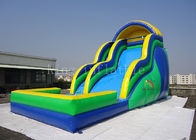 Balita Inflatable Water Slide Disesuaikan 0,55mm PVC Tarpaulin Double Lanes
