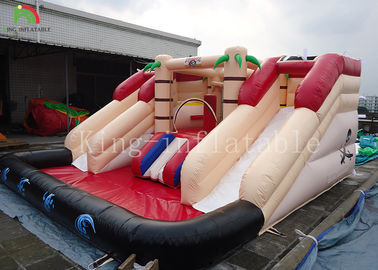 Pohon Kelapa 0,5 m Kolam Renang Tiup Air Slide Untuk Remaja
