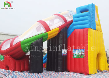 Melindungi Slide Air Kolam Renang Tiup Warna Merah Bersih Untuk Halaman Belakang EN14960 EN71