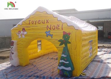 Ukuran Disesuaikan Produk Iklan Inflatable Rumah Natal Snowma Tent