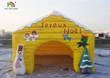 Ukuran Disesuaikan Produk Iklan Inflatable Rumah Natal Snowma Tent