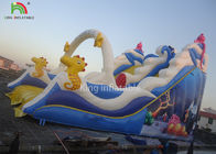 PVC Tarpaulin Warna Biru Inflatable Bouncer Anak Favorit Slide Playground Theme Park Untuk Sewa