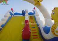 PVC Tarpaulin Warna Biru Inflatable Bouncer Anak Favorit Slide Playground Theme Park Untuk Sewa
