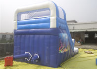 Tiga baris Inflatable Water Slide Dengan Pool Untuk Anak-Anak / Dewasa Inflatable Slide Park