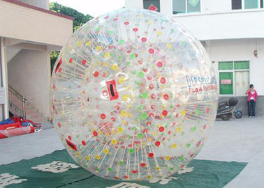 Bola Zorb Inflatable / Bola Rumput Gelembung Tahan Lama Dengan Cincin D Berwarna-warni Untuk Grasslot