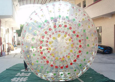 Bola Zorb Inflatable / Bola Rumput Gelembung Tahan Lama Dengan Cincin D Berwarna-warni Untuk Grasslot