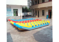 0.9mm PVC Terpal Inflatable Fly Fishing Boats / Banana Boat Untuk 6 Orang Permainan Air