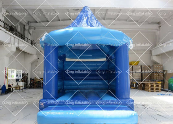Outdoor White 4x3.5m Carousel Inflatable Bouncy Castle Untuk Penggunaan Pernikahan