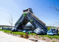Outdoor Komersial Raksasa Toboggan Inflatable Long Blow Up Water Slide Climbing Untuk Anak-anak Dewasa PVC Terpal