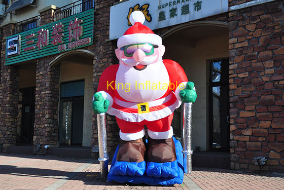 3m Inflatable Santa Claus Ski Dancing Skateboarding