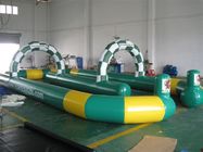 Disesuaikan 0.65m Permainan Olahraga Inflatable Racetrack Playground Self-stand