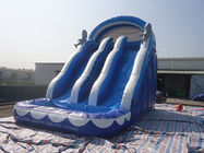 Disesuaikan Tahan Lama Luar PVC Inflatable Water Slide 0,55 mm PVC terpal