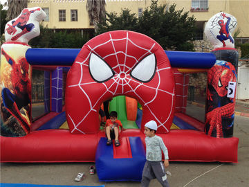 Komersial Outdoor Anak Spiderman Taman Hiburan Tiup Untuk Melompat Menyenangkan