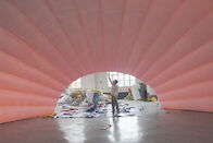 Tenda Acara Tiup Setengah Lingkaran 10m Dengan 5m Setengah Lingkaran Dengan Lampu LED