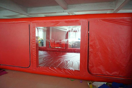 Struktur Tabung Penutup Mobil Showcase Tiup Terpal Merah
