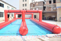 0.4mm PVC Tarpaulin Inflatable Double Lane Slip Slide Untuk Jalan Kota