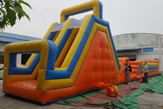 12m * 3,5m Custom Blow Up Running Rintangan Kursus Untuk Acara Luar Ruangan