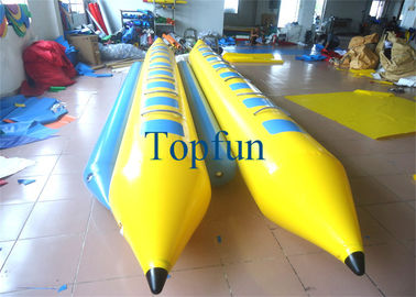 Ganda Jalur Inflatable Banana Boat selama 7 Orang / Inflatable Banana Drafting Perahu