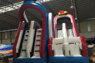 Anak-anak Bermain Roller Coaster Tiup Slide, Slide Taman Amusemet Inflatable