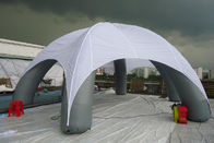 Tenda Acara Tiup Spider PVC Kustom Dengan Atap Cetak Putih Untuk Iklan