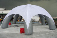 Tenda Acara Tiup Spider PVC Kustom Dengan Atap Cetak Putih Untuk Iklan