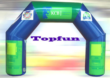 Kustom Inflatable Archway Advertising Dengan 10m Span, PVC Coated 210D Nylon Fabric