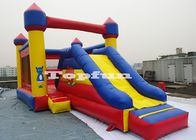 PVC Tarpaulin Komersial Inflatable Jumping Castle Combi Slide Hire