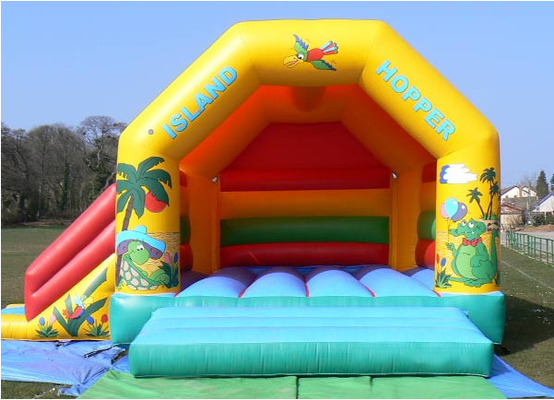 Rumah Kastil Bouncy Berwarna-warni 22ft X 19ft Untuk Pesta Ulang Tahun