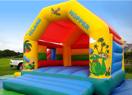 Rumah Kastil Bouncy Berwarna-warni 22ft X 19ft Untuk Pesta Ulang Tahun