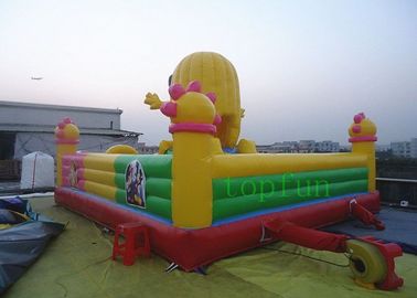 Disesuaikan Taman Hiburan Inflatable 0,55mm PVC terpal untuk anak-anak
