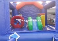 Halloween Inflatable Jumping Castle / Bounce Dan Slide Di Rumah Monster