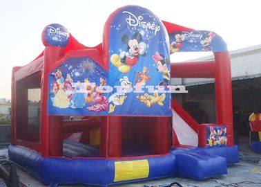 Disneyland Inflatable Jumping Castle / Fantastic Micky House With Slide