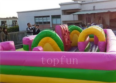 Plato PVC terpal, taman hiburan tiup Kendala Game untuk anak-anak
