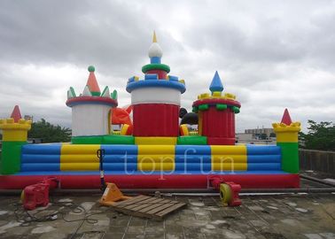 PVC Tarpaulin Mickey Mouse Inflatable Amusement Park Untuk Penggunaan Komersial