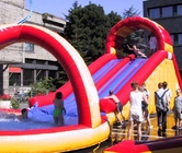 Sewa Disesuaikan Raksasa Pvc Inflatable Water Slide Untuk Halaman Belakang